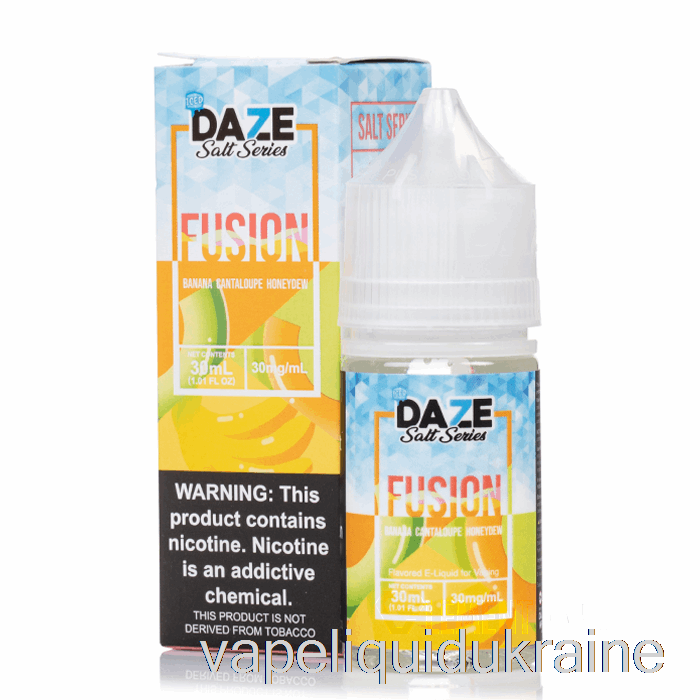 Vape Liquid Ukraine ICED Banana Cantaloupe Honeydew - 7 Daze Fusion Salt - 30mL 50mg